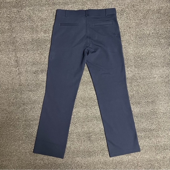 Betabrand Pants Womens MP Straight Leg Classic Dress Navy Blue Stretch Career - Picture 3 of 5